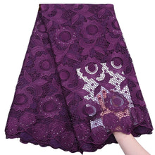 Load image into Gallery viewer, Sunflower Pattern Guipure Cord Lace 17967-Dark Plum
