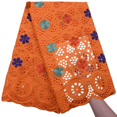 Floral Swiss Voile Fabric 18005-orange