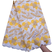 Load image into Gallery viewer, Eyelet Embroidery Swiss Voile Fabric 18131-lemon
