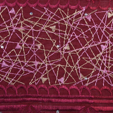 Load image into Gallery viewer, Cherry Red Embroidery Swiss Lace 21734
