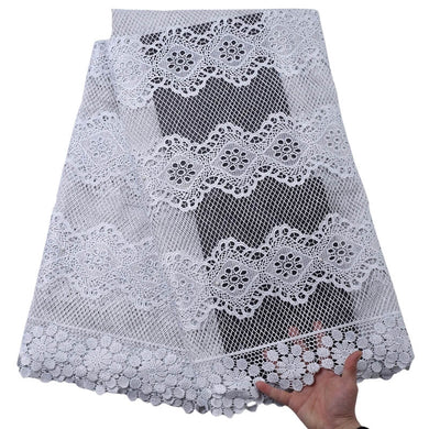 White Floral Guipure Lace