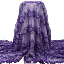 Load image into Gallery viewer, Lilac Floral Guipure Lace 22007-
