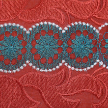 Lade das Bild in den Galerie-Viewer, Orange Embroidery Swiss Voile Cotton Fabric 22133
